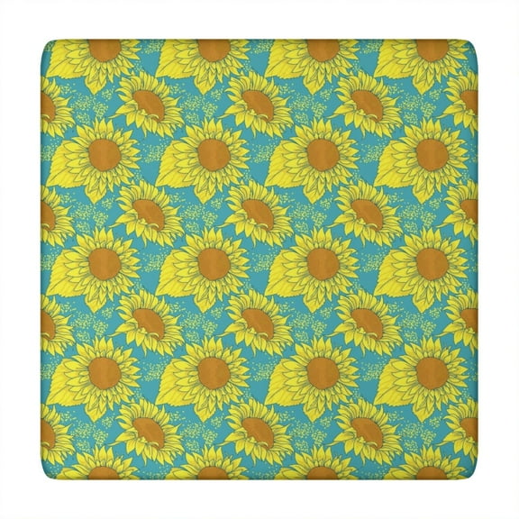Fitted Tablecloth Square Watercolor Floral and Skull Graphic, Waterproof Durable Vinyl Table Cover for Rustic Autumn Dining Party Decor