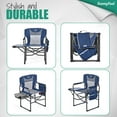 thumbnail image 5 of Sunnyfeel Camping Directors Chair, Heavy Duty,Oversized Portable Folding Chair with Side Table, Pocket for Beach, Fishing,Trip,Picnic,Lawn,Concert Outdoor Foldable Camp Chairs, 5 of 8