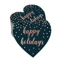 thumbnail image 1 of Inkdotpot Étiquette Suspendue en Papier Doré Rose Joyeuses Fêtes 50 Pcs, 1 of 1