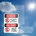 thumbnail image 6 of (2 Pack) Non-Potable Water Do Not Drink Bilingual OSHA Danger Sign, 6 of 7