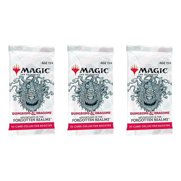 3 Packs Magic: The Gathering Collector Booster Pack Lot MTG Adventures in The Forgotten Realms
