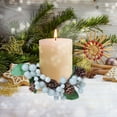 thumbnail image 4 of Gcvizuso Christmas Wreath, Christmas Wreaths for Front Door, Needle Candlestick Wreath For Christmas Table Decoration Artificial Leaves Candle Ring Candlestick Garland Home Decor, 4 of 6