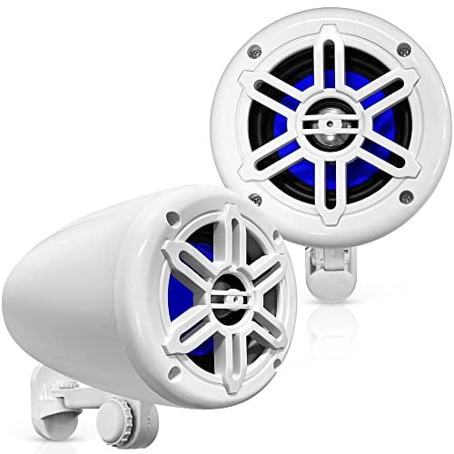 4āā Waterproof Rated Off-Road Speakers - 2-Way Marine Box Speaker System (White)