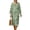 Green and White - Monstera Leaf, variant on DISNIMO Womens Midi Dresses Floral Print 3/4 Sleeve Casual Dress V Neck Maxi Dress Casual Summer Dresses Fashion Outfits, S
