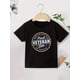 thumbnail image 2 of Graphic Tee for Boys, Casual Crew Neck Short Sleeve T-Shirt, Cotton Knit Fabric with Medium Stretch, Regular Fit Summer Top, 2 of 6