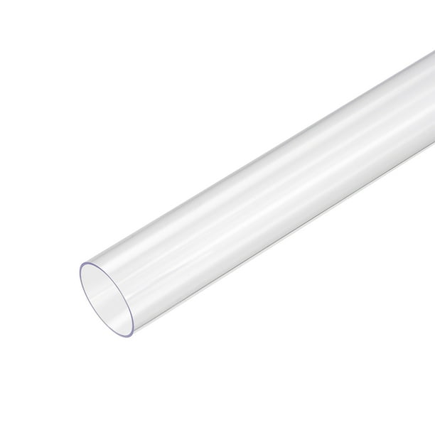 PVC Rigide Rond Tube Transparent 23mm IDx25mm OD,0.5m/1.64ft Longueur 2Pcs  