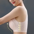 thumbnail image 3 of Miluxas Plus Women Bra Clearance Women's Bra Wire Free Underwear OnePiece Bra Everyday Underwear Bras Beige L(L), 3 of 5
