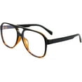 thumbnail image 2 of FEISEDY 70s Aviator Glasses Frame Blue Light Blocking Glasses Oversized Square Computer Glasses Women Men B2888, 2 of 12