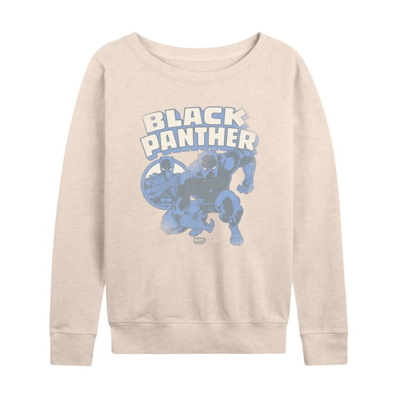 Marvel - Black Panther Faded Comic - Women's French Terry Long Sleeve Pullover