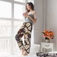 thumbnail image 4 of Uemuo Vector Butterflies Pattern Women's Wide Leg Palazzo Lounge Pants with Pockets Light Weight Loose Comfy Casual Pajama Pants-Small, 4 of 9