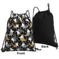 thumbnail image 2 of Cute Funny Pet Dog pattern Drawstring Backpack Sackpack String Bag Cinch Waterproof Bags for Gym Sports Yoga Travel Beach Swimming shopping, 2 of 7