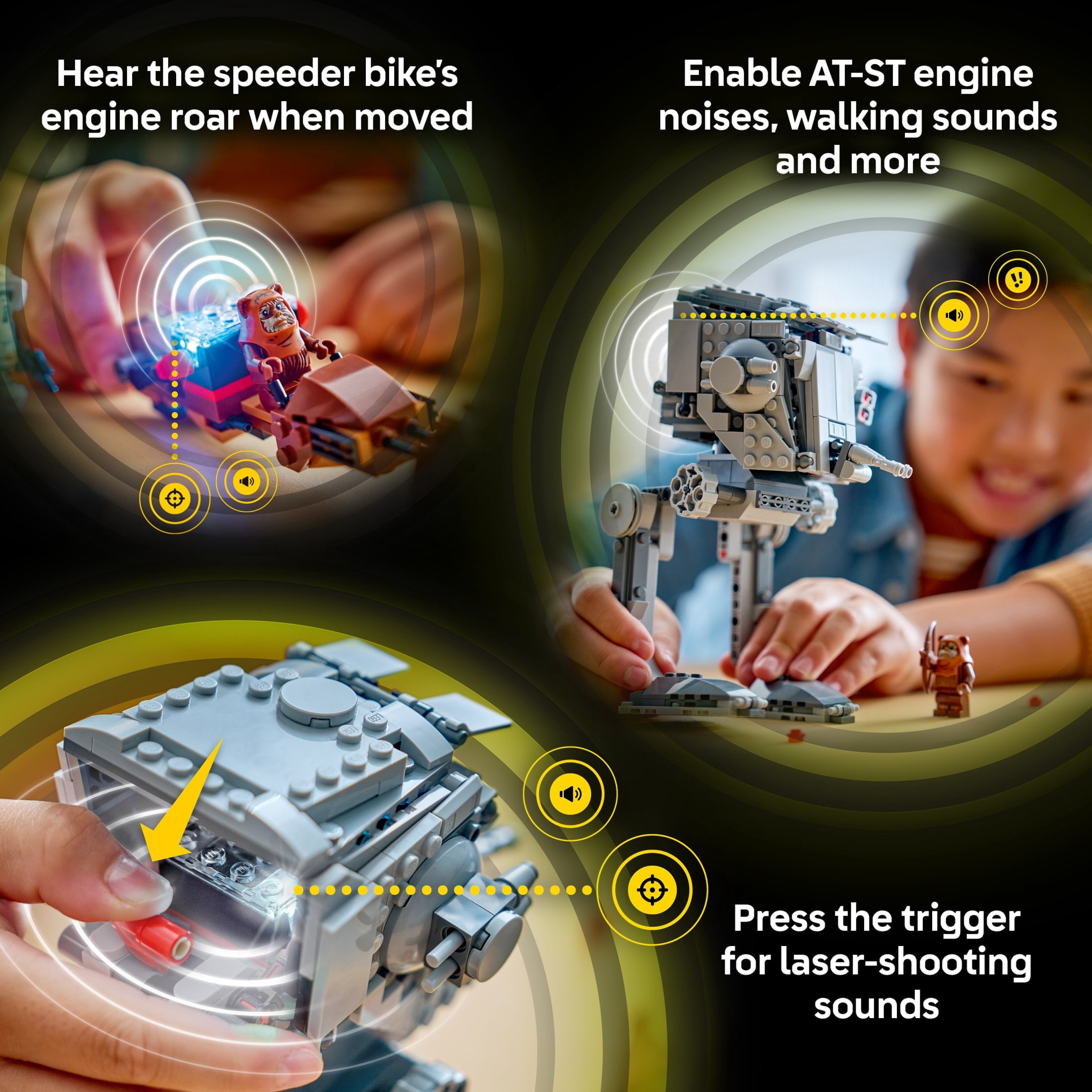 LEGO Star Wars SMART Play: AT-ST Attack on Endor Toy Building Set for Kids - Compatible Set with 2 SMART Tags and 3 LEGO Minifigures - Gift for Boys, Girls and Fans Ages 8+ - 75424