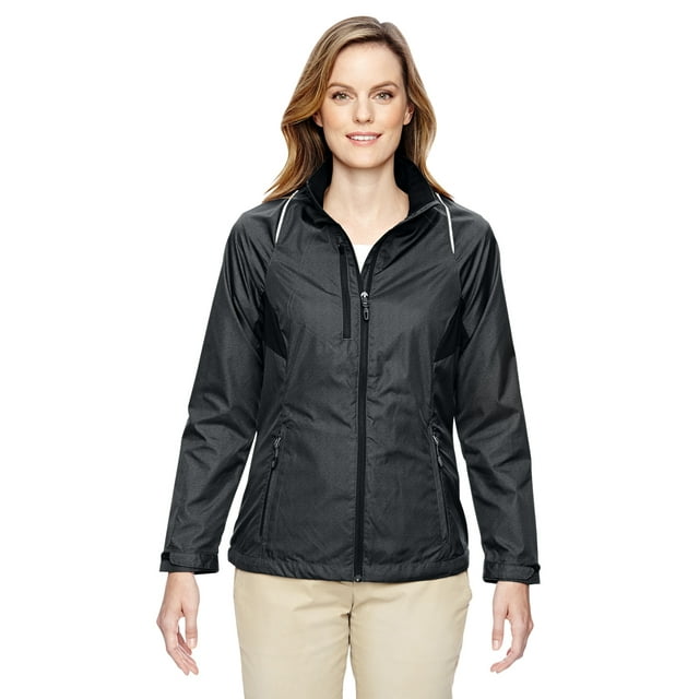 A Product of Ash City - North End Ladies' Sustain Lightweight Recycled Polyester Dobby Jacket with&nbsp;Print - CARBON 456 - S [Saving and Discount on bulk, Code Christo]