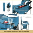 thumbnail image 5 of ARROWHEAD OUTDOOR Portable Heated Folding Camping Chair w/ 6-Can Cooler, 3 Heat Settings, Cup & Wine Glass Holder, Blue, 5 of 8