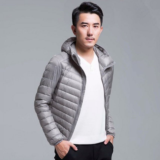 Chaqueta de plumón plegable ultraligera para todas las estaciones para hombre, abrigo transpirable resistente al agua y al viento, chaquetas con capucha de gran tamaño para hombre Tan Jianjun unisex
