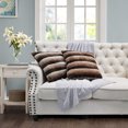 thumbnail image 7 of Home Soft Things Tip Printing Light Faux Fur Throw Pillow Cover Set of 2, 20'' x 20'', Meru Stripe Carafe, 7 of 7