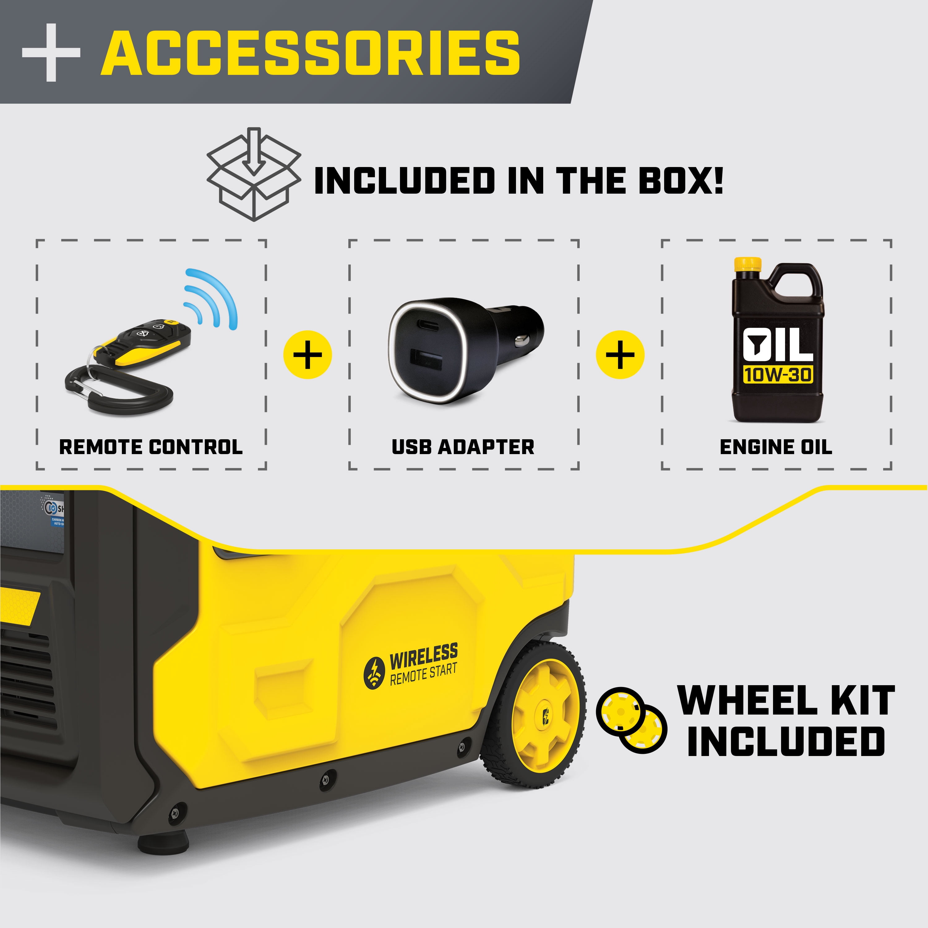 Champion Power Equipment 8500-Watt Wireless Remote Start Ultra Quiet RV Ready Portable Inverter Generator with StartLINK and CO Shield