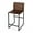 Brown Leather, variant on Butler Specialty Company Urban 25" Woven Leather Counter Stool In Black/White