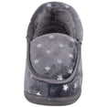 thumbnail image 2 of ABSOLUTE FOOTWEAR Womens Easy Slip On Soft Wide Fit Moccasin Style Star Design Slippers - Grey - US 6, 2 of 7