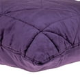 thumbnail image 4 of Nassau Collection Tuffed Velvet Quilt Geometric Stitched Square Throw Pillow - 20" - Purple, 4 of 6