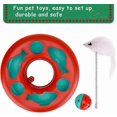 thumbnail image 2 of -in-1 cat toy with mouse, cat rotating teaser feather and ball (red), 2 of 5