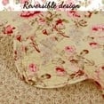 thumbnail image 2 of Cozy Line Lelia Pink Floral Print 100% Cotton 3-Piece Quilt Bedding Set, King Set, 2 of 5