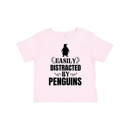 

Inktastic Easily Distracted by Penguins Gift Toddler Boy or Toddler Girl T-Shirt