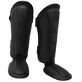 thumbnail image 4 of Espinilleras Strade Fareast Limited Muay Thai Kickboxing Protección del empeine de la pierna Negro XL 42cmx20cm, 4 of 8