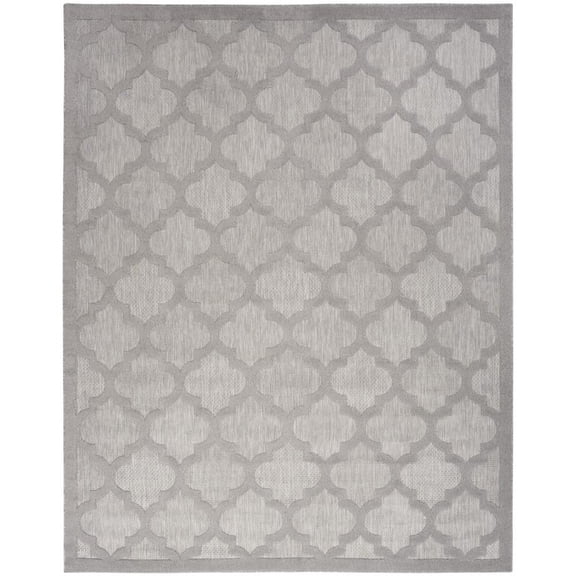 8' X 10' Gray Geometric Flatweave Area Rug