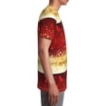 thumbnail image 6 of Wukai Red Gold Glitter Youth Unisex Short Sleeve T-Shirt for Boys, Girls, Teens, and Kids-X-Small, 6 of 7