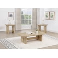 thumbnail image 2 of Coaster Kailani 3-Piece Coastal Wood Coffee and End Table Set in Beige Oak, 2 of 11