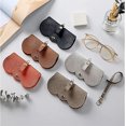 thumbnail image 4 of Estuche de cuero suave para gafas de sol, estuche de cuero para gafas, estuche portátil de cuero suave para gafas de sol, estuche delgado para gafas de sol (color: naranja + verde, 2 unidades), 4 of 4
