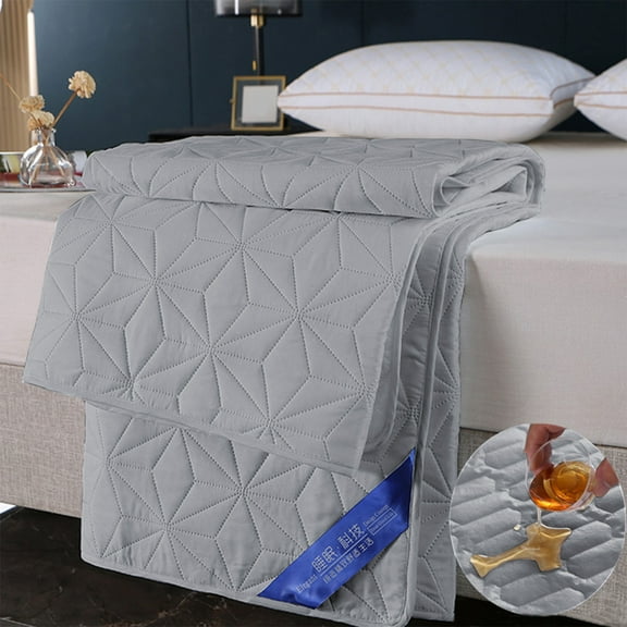 Kraoden Waterproof Quilted Mattress Protector, Soft and Breathable Fitted Mattress Pad Cover with Elastic Pockets, Dustproof and Stain-Resistant, Easy to Clean for Cozy Sleep