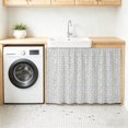 thumbnail image 2 of Vintage Gray Small Sink Skirt, Bathroom Vanity Cabinet Adhesive Curtain, Rustic Minimalist Floral Print Farmhouse Utility Under Sink Cover Decorative Kitchen Cabinet Curtains 10"x11", 2 of 8