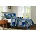 Suzy 3 Piece Quilt Set Queen Blue