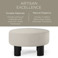 thumbnail image 3 of Maven Lane Celia Contemporary Upholstered Ottoman with Refined Black Wood Finish, 3 of 6
