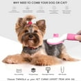 thumbnail image 3 of Brosse pour Chien Brosse pour Animaux Qui Perd Ses Poils Réduit Efficacement la Perte jusqu'à 90 % Élimine Délicatement le sous-Pardessus en Vrac (Rose), 3 of 6