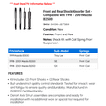 thumbnail image 2 of Front and Rear Shock Absorber Set - Compatible with 1998 - 2001 Mazda B2500 1999 2000, 2 of 2