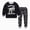 H506-Black, variant on TOWED22 Infant Kids Toddler Girls Boys Soft Comfy Sleepwear Pajamas 2pcs Set Fall Winter 3 6 9 12 18 24 Months 2 3 4 5 6 7 8 9 Years(AG,7-8 Y)
