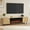 Natural, variant on Erinnyees 70" Modern TV Stand with 36" Electric Fireplace, Fluted Design & Marble Top for TVs up to 80", Metal Leg Media Console, White