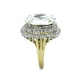 thumbnail image 4 of Women's Stainless Steel Two Toned 14.5 Ct Oval Crystal Cocktail Fashion Ring Size 6, 4 of 5