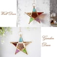 thumbnail image 3 of Moroccan Hanging Star Lantern, Iron Style Colorful Glass Lantern Candle Holder, 3 of 8