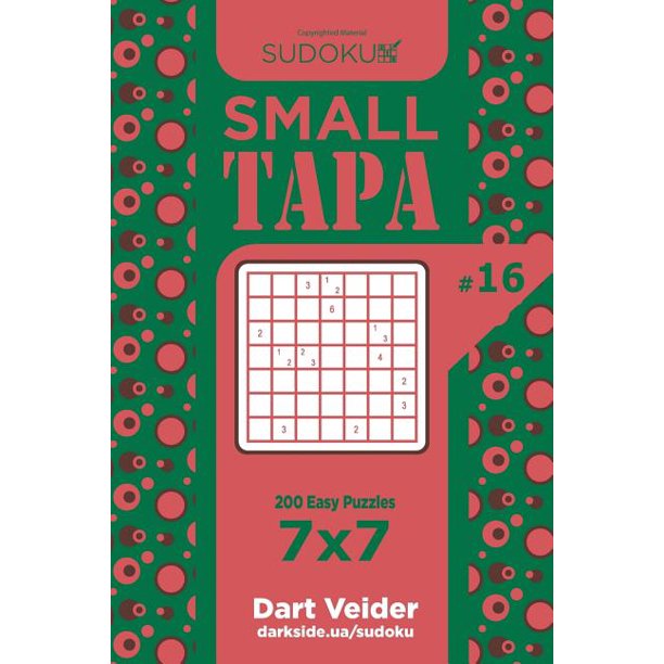 Sudoku Small Tapa 200 Easy Puzzles 7x7 Volume 16 Walmart 