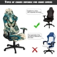 thumbnail image 6 of SCRAWLGOD Butterfly Bohemian Flower Blue Beige 4 PCS Gaming Chair Covers for Cats Breathable Rotating Gaming Chair Protector Computer Chair Seat Slipcovers with Armrest Covers, 6 of 7