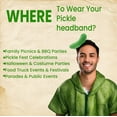 thumbnail image 4 of Adult Fun Mini Pickle Hat Cucumber Headband Novelty Food Hat Vendor Costume, 4 of 6