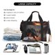 thumbnail image 5 of Fotbe Fiery Black Dragon Attack Bolsa de Viaje con Estampado, Bolsa de Fin de Semana para Mujer con Compartimento para Zapatos, Bolsa de Gimnasio con Bolsillo Húmedo, 5 of 7