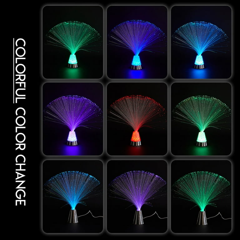 Fiber Optic Light Up LED 12 White UFO Centerpiece, Multi-Color