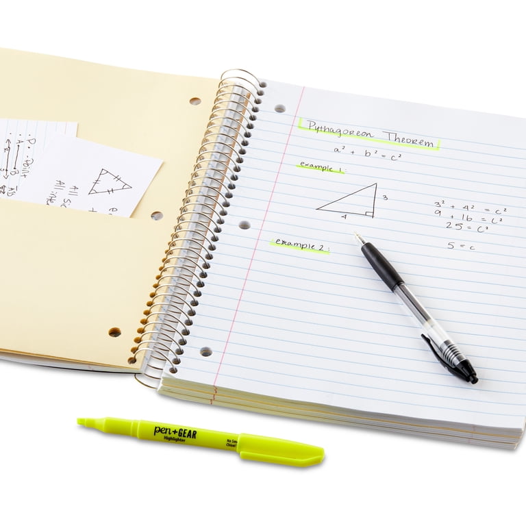 Pen+Gear 5-Subject Spiral Notebook, 160 Sheets, Black photo 5
