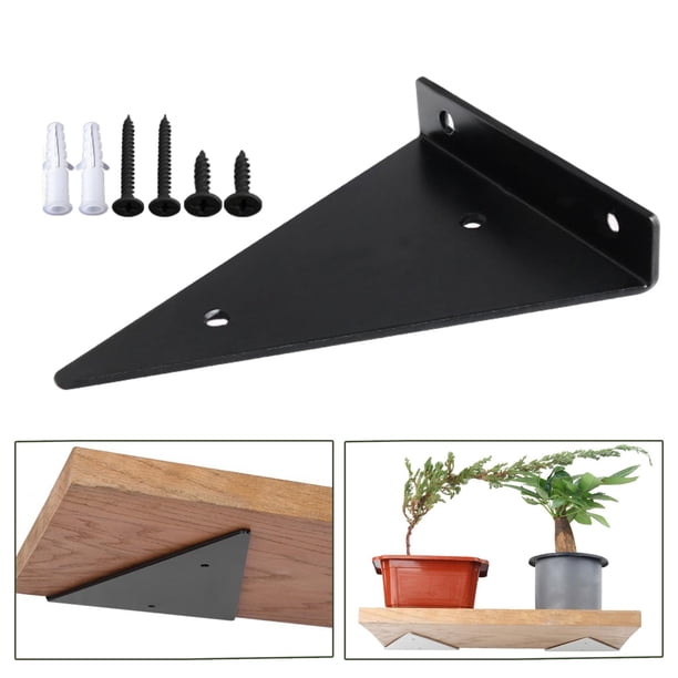 Soporte de estante triangur grueso soporte de esquina estante flotante montaje en pared de hierro de soporte de estante de pared para 130x170mm Baoblaze Soporte de estante triangular