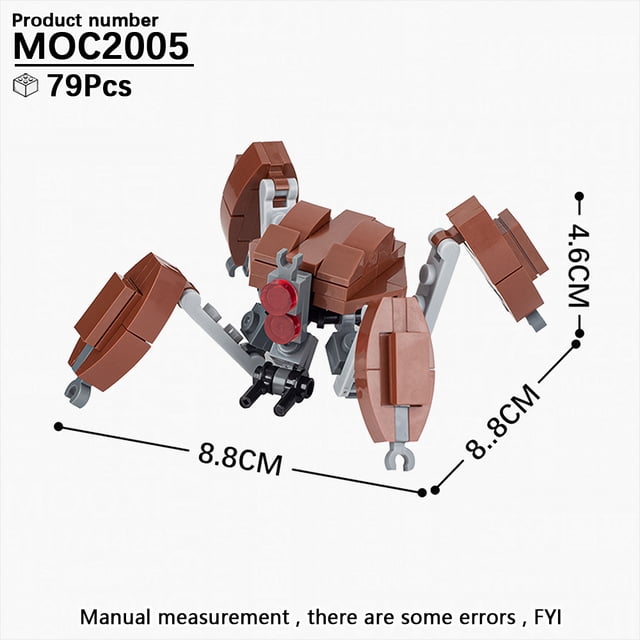 MOOXI Most Complete Space Wars Droid Spider Bot Sentry Adult Building Block Set MOC Brick Model Kit DIY Diorama Toy For Boy Gift,MOC2005